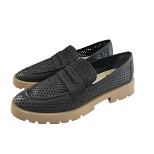 Dolce Vita Easley Black Perforated 9xford Loafers Size 8.5